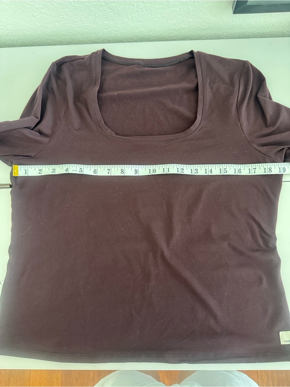 Vuori Halo Essential Scoop Long Sleeve Mocha Heather | DreamKnit™ | Women’s XL - Picture 7 of 9